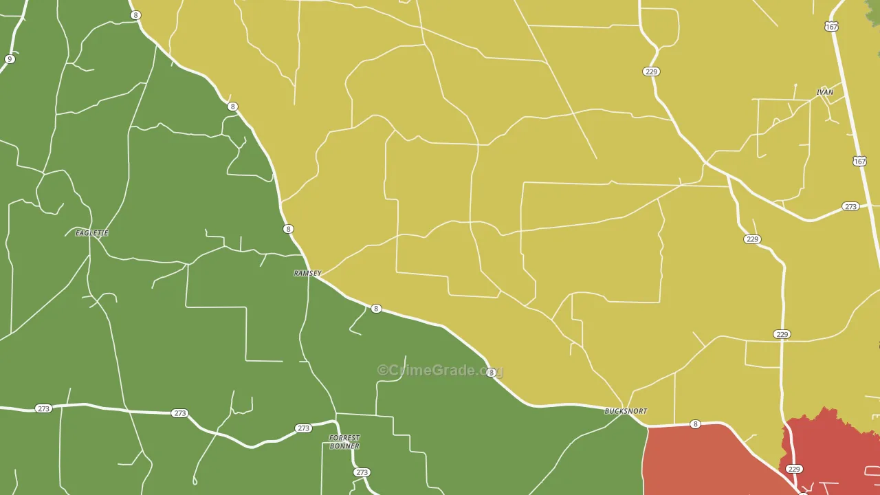 Ramsey, AR Map of Vandalism Rates