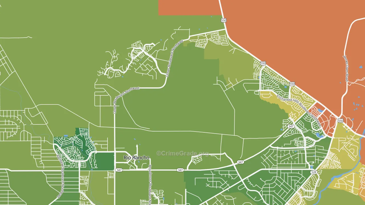 Ranchitos, NM Map of Vandalism Rates