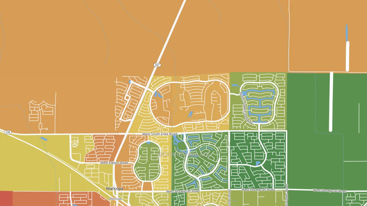 Rancho El Dorado, Silver Bell, AZ Map of Vandalism Rates