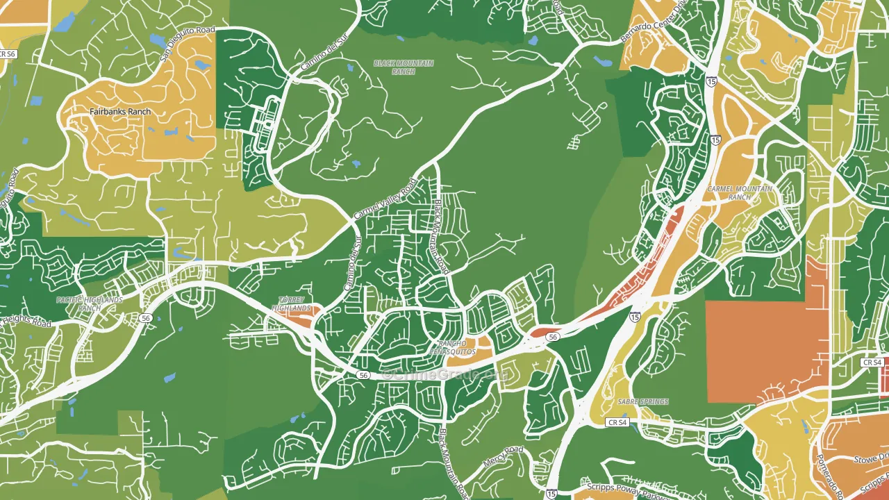 Rancho Penasquitos, San Diego, CA Map of Vandalism Rates