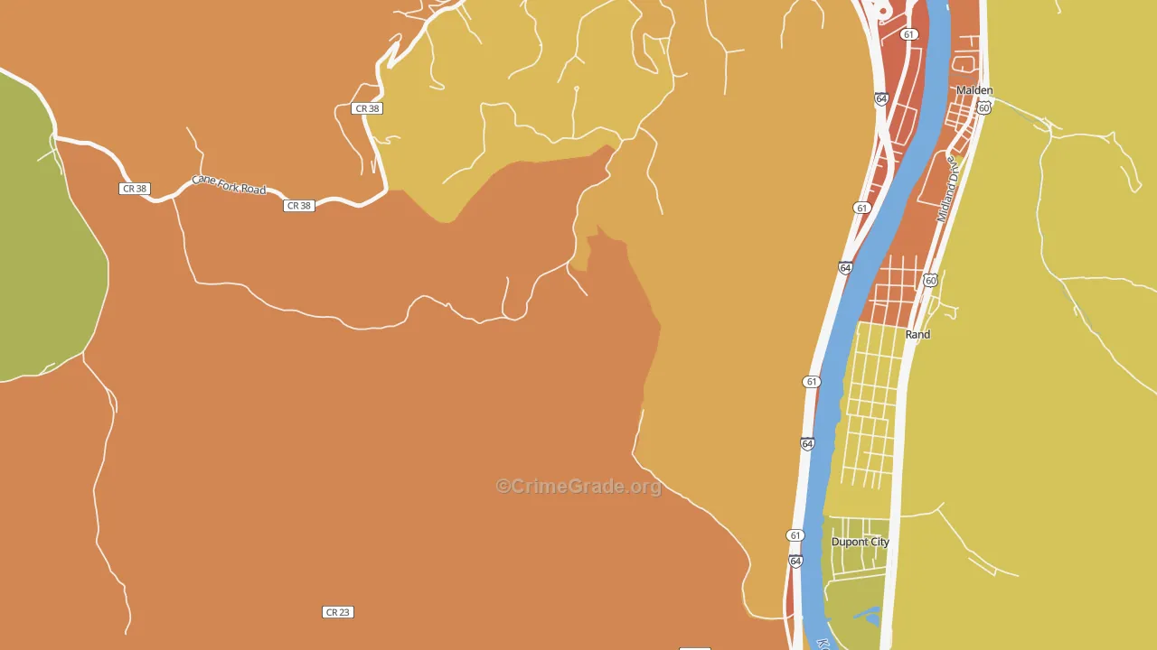 Rand, WV Map of Vandalism Rates