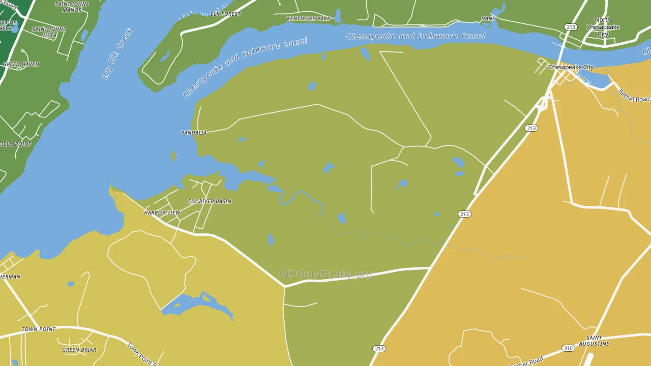 Randalia, MD Map of Vandalism Rates