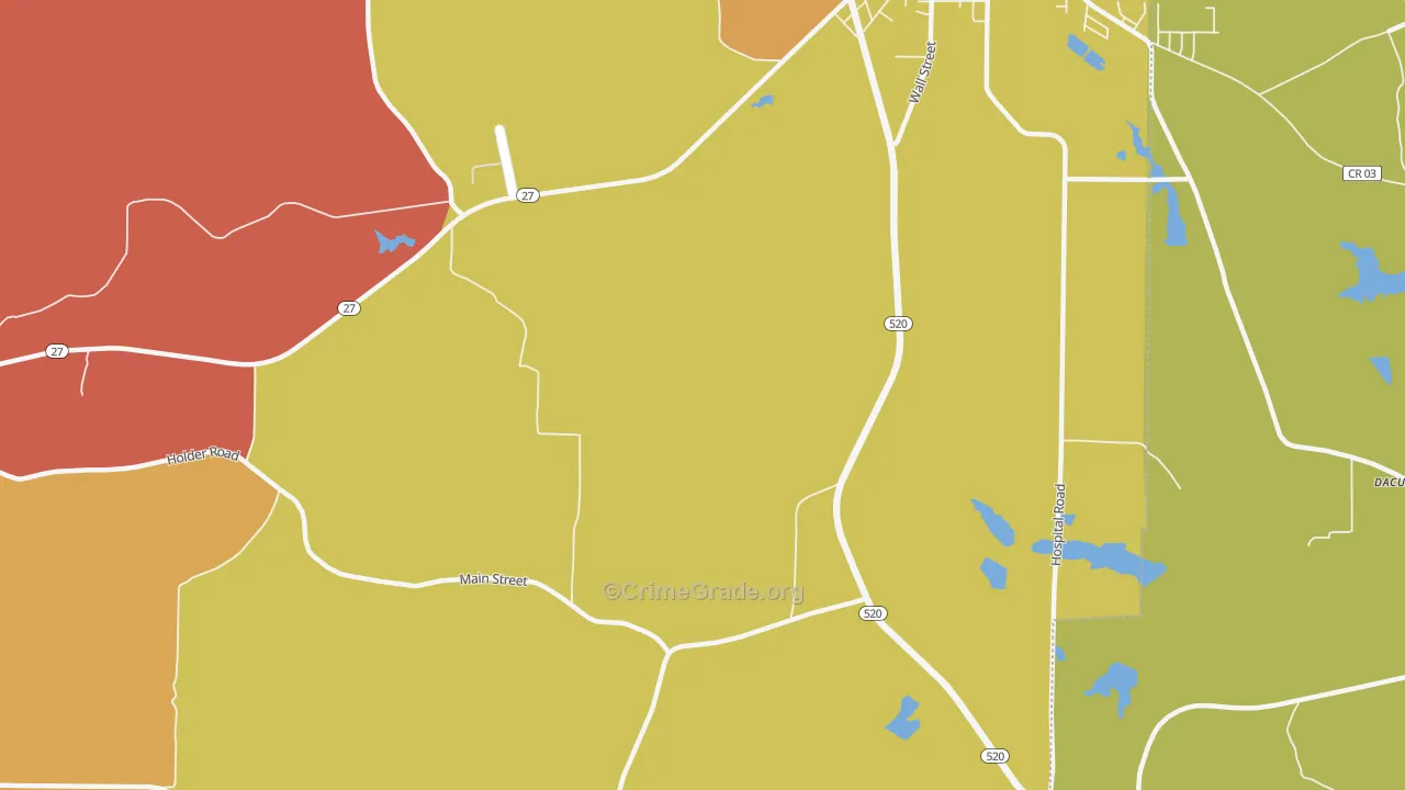 Randall, GA Map of Vandalism Rates