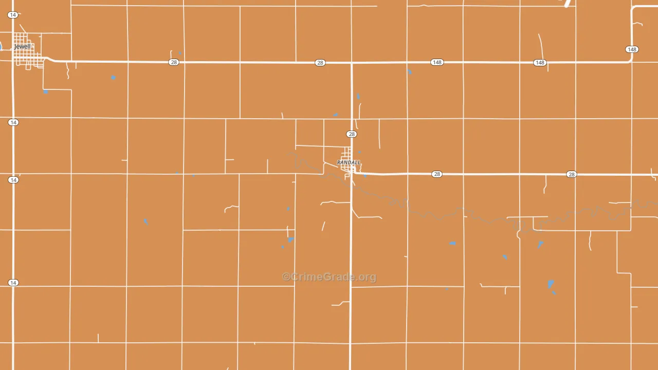 Randall, KS Map of Vandalism Rates