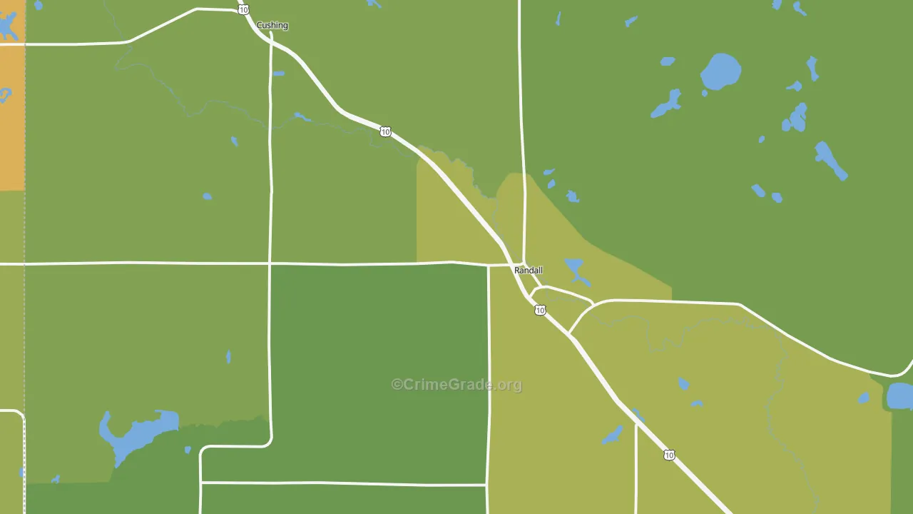 Randall, MN Map of Vandalism Rates