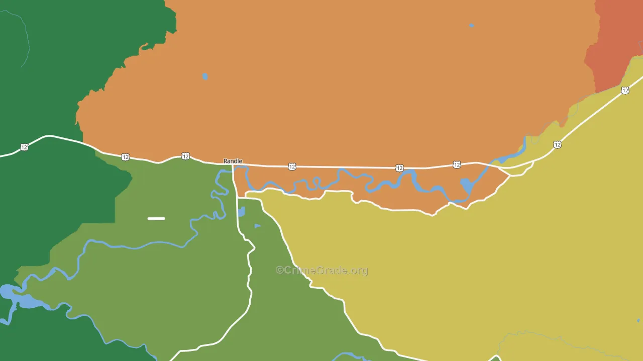 Randle, WA Map of Vandalism Rates
