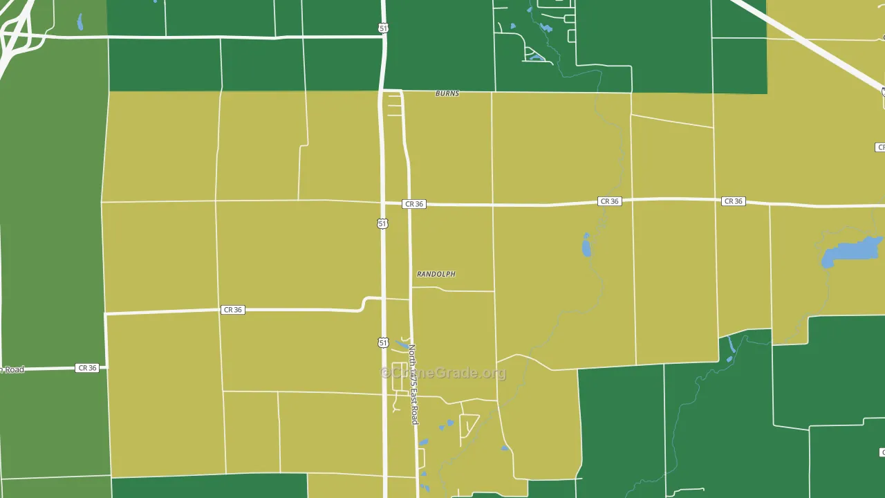 Randolph, IL Map of Vandalism Rates
