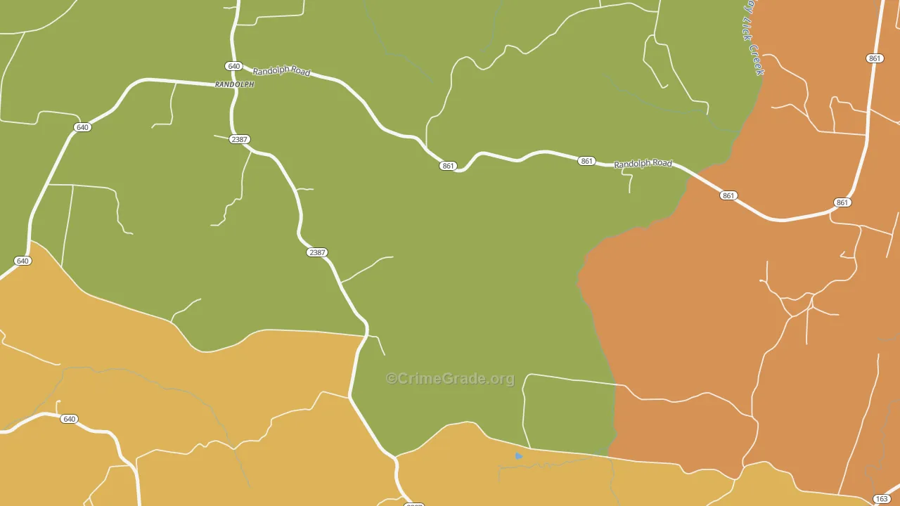 Randolph, KY Map of Vandalism Rates