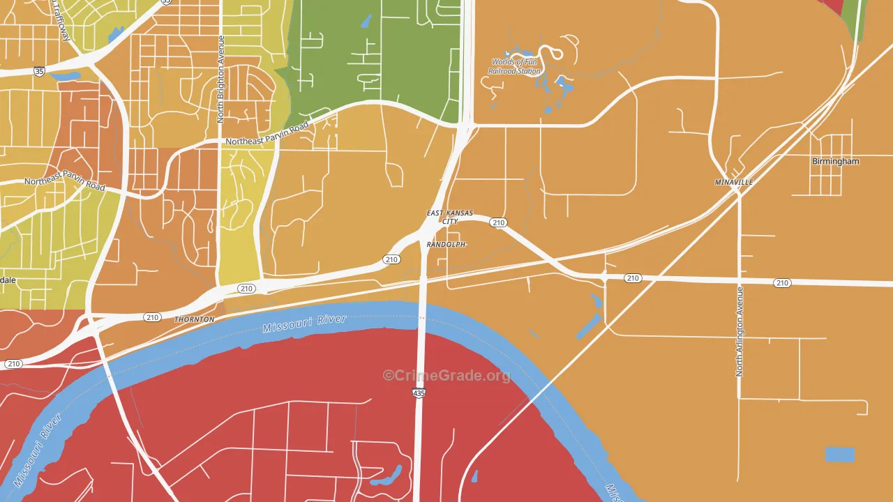 Randolph, MO Map of Vandalism Rates