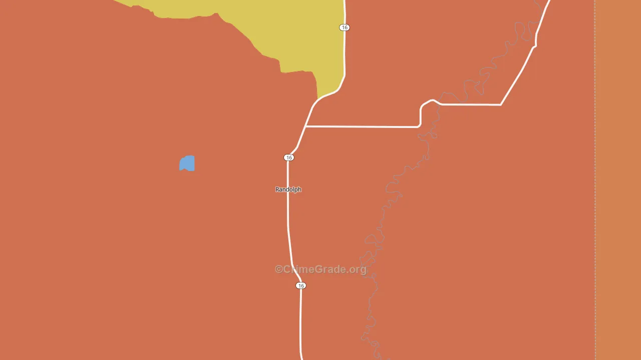 Randolph, UT Map of Vandalism Rates