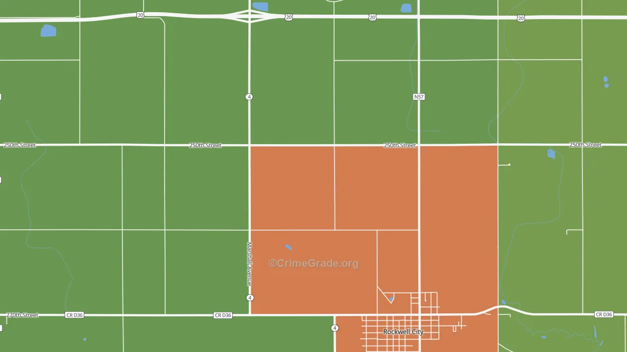 Rands, IA Map of Vandalism Rates