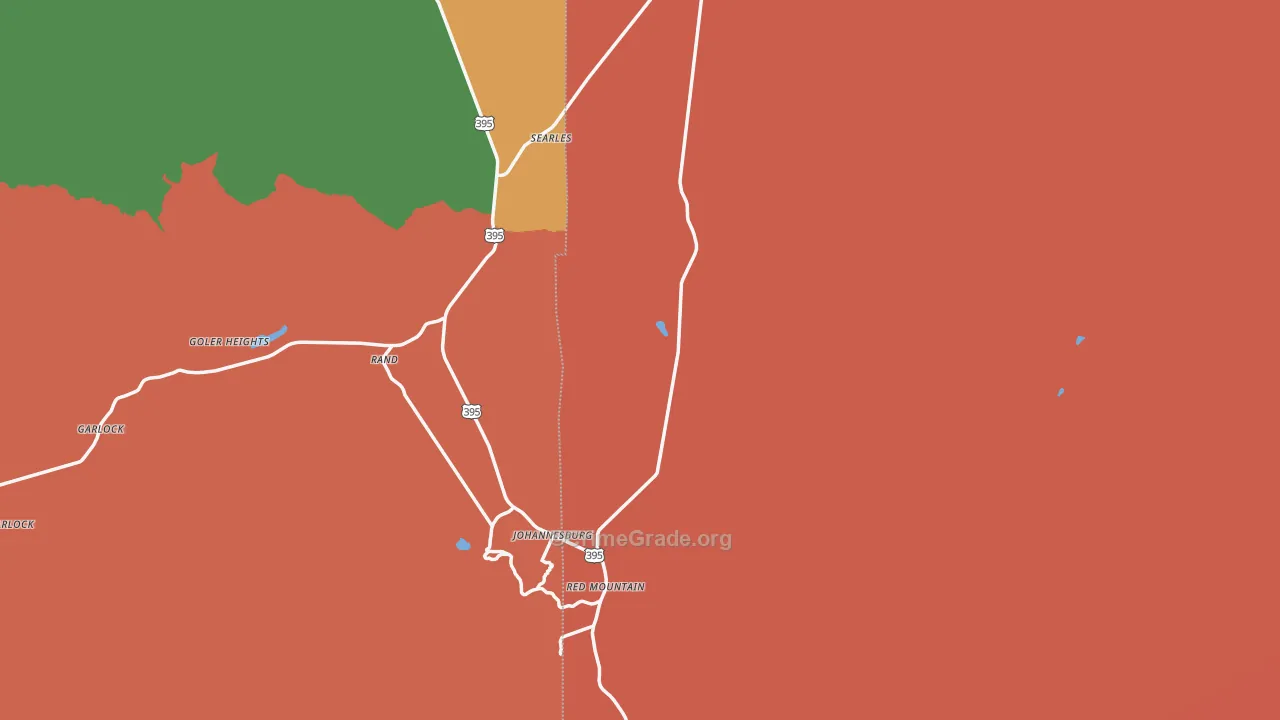 Randsburg, CA Map of Vandalism Rates