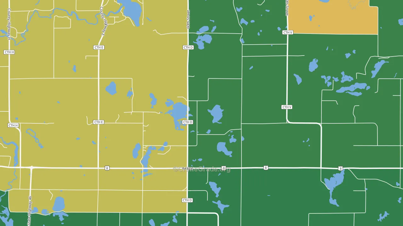 Range, WI Map of Vandalism Rates