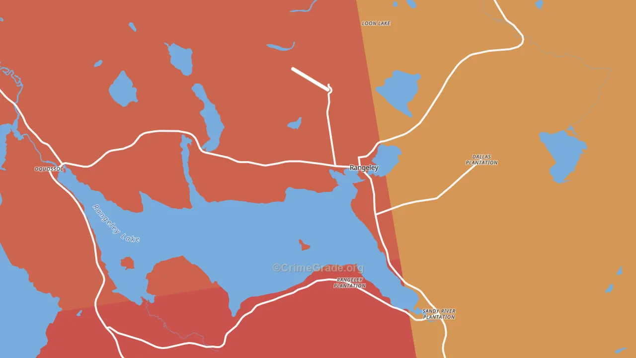 Rangeley, ME Map of Vandalism Rates