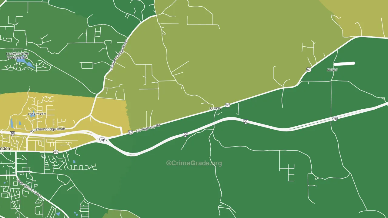 Rankin, MS Map of Vandalism Rates
