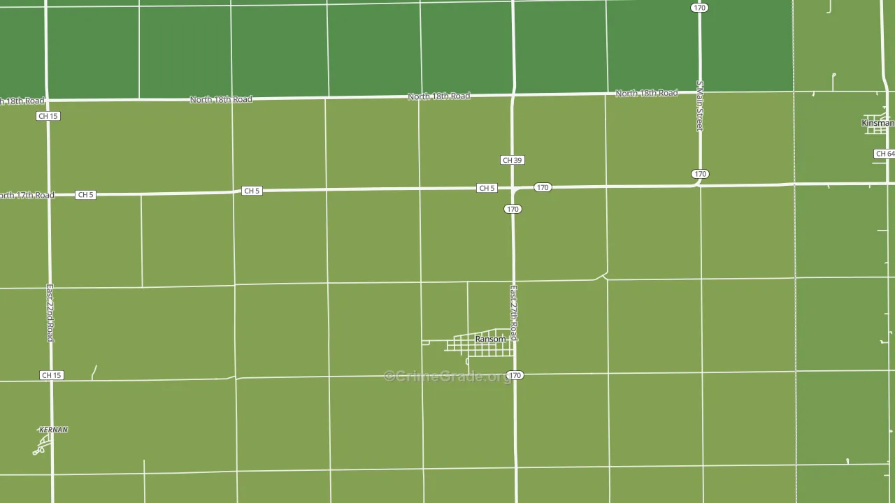 Ransom, IL Map of Vandalism Rates
