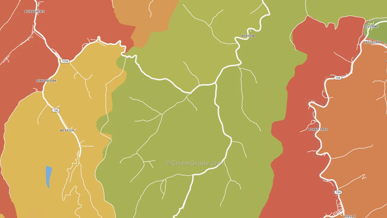 Ransom, KY Map of Vandalism Rates