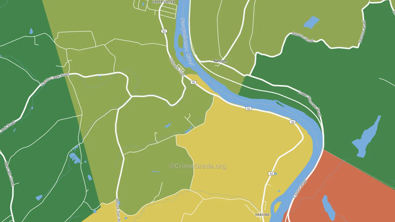 Ransom, PA Map of Vandalism Rates
