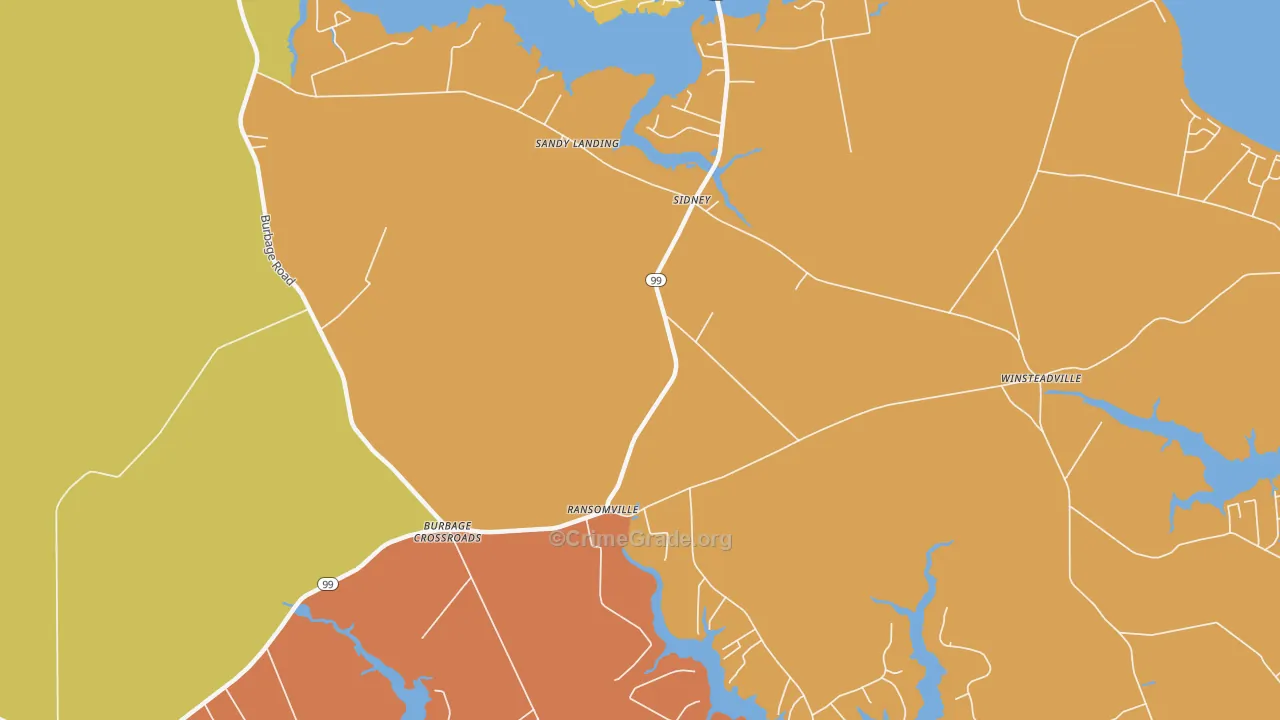 Ransomville, NC Map of Vandalism Rates