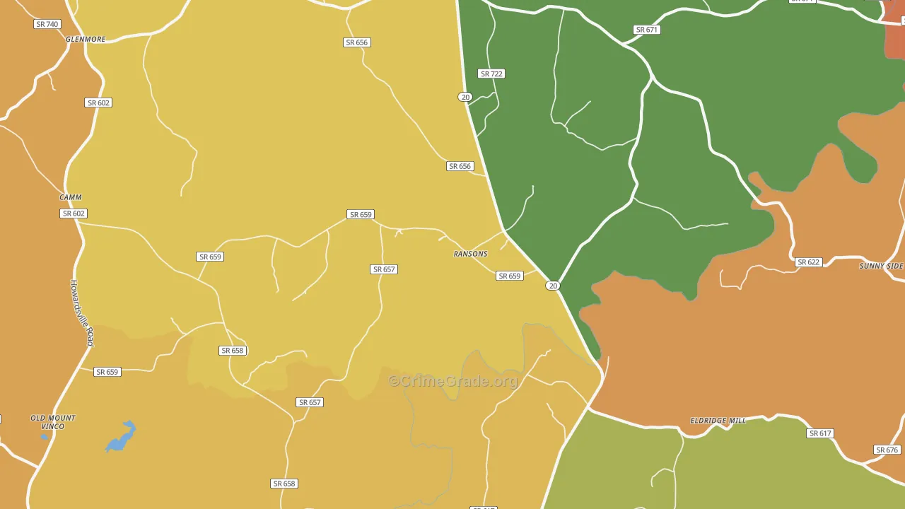 Ransons, VA Map of Vandalism Rates