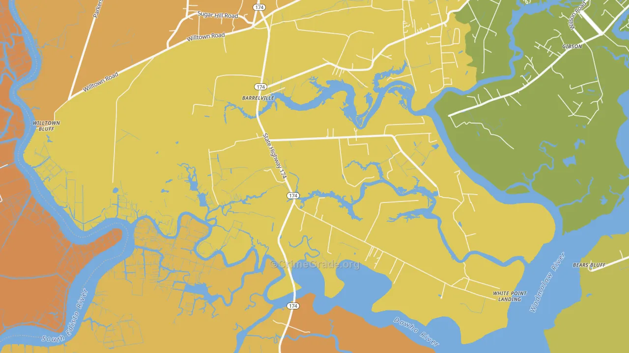 Rantowles, SC Map of Vandalism Rates