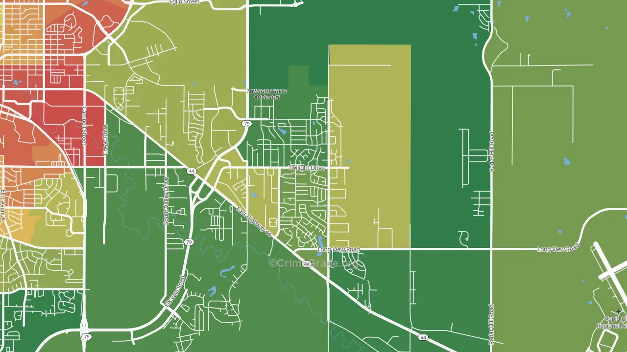 Rapid Valley, SD Map of Vandalism Rates