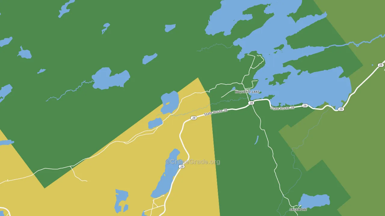 Raquette Lake, NY Map of Vandalism Rates