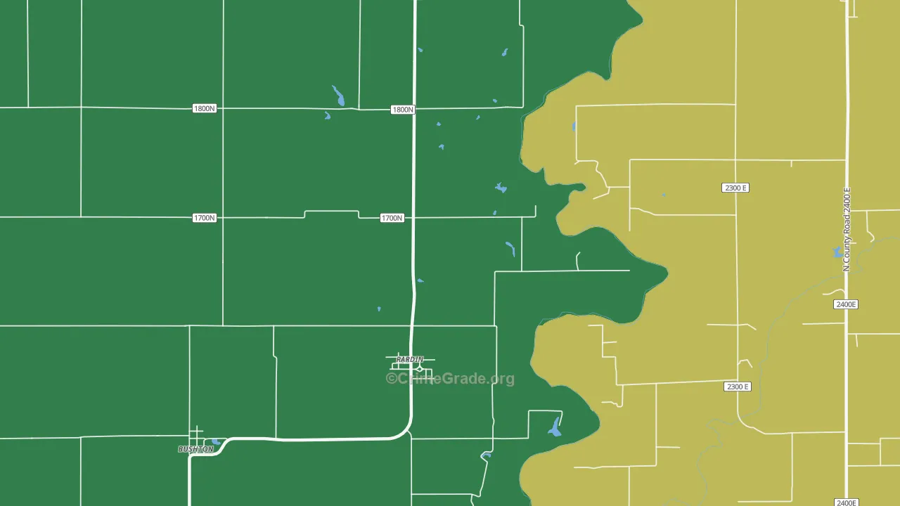 Rardin, IL Map of Vandalism Rates