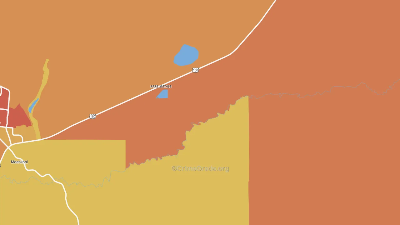 Rare Metals, AZ Map of Vandalism Rates