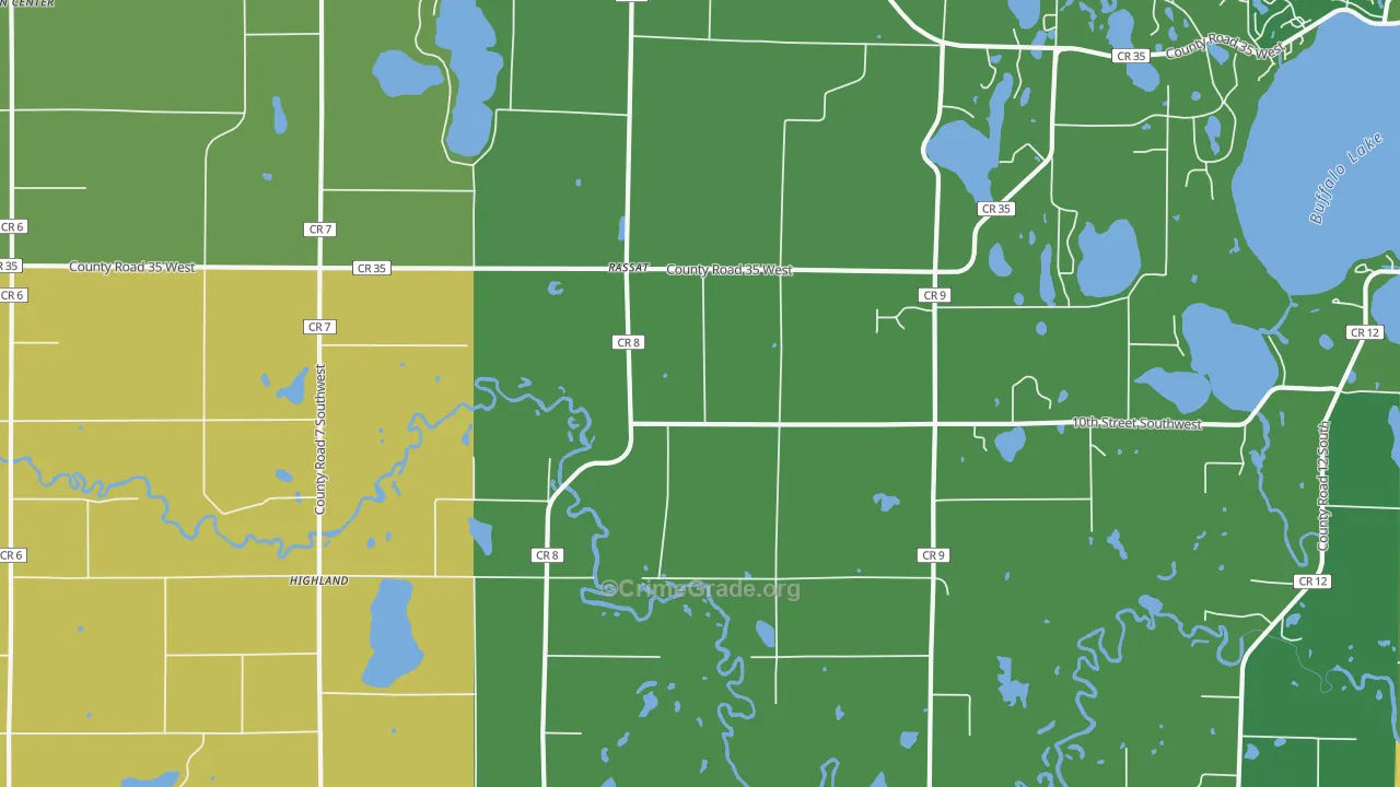 Rassat, MN Map of Vandalism Rates