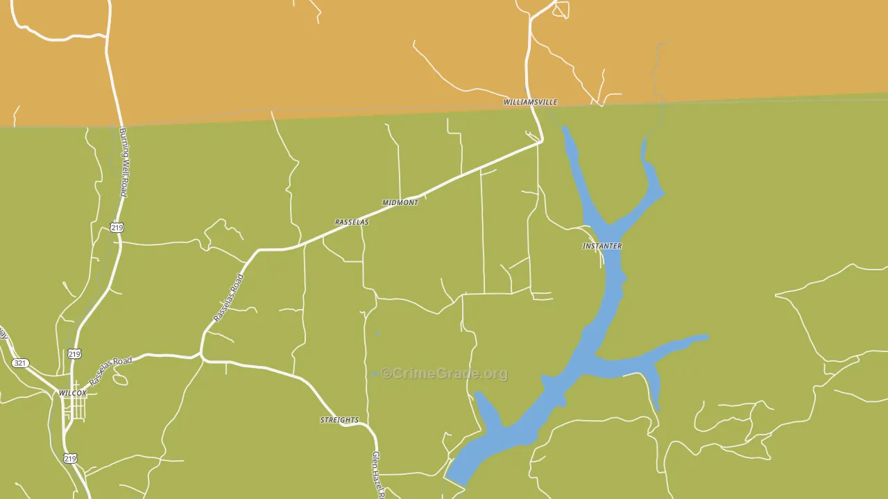 Rasselas, PA Map of Vandalism Rates