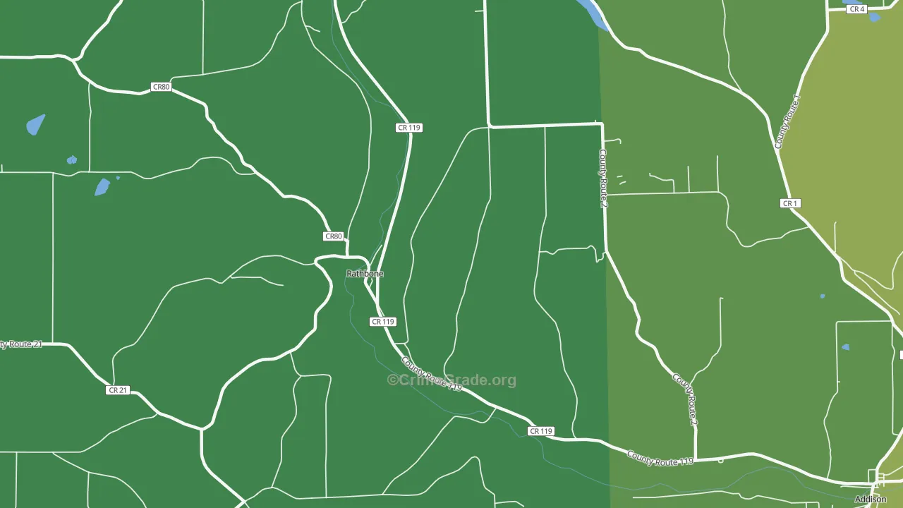 Rathbone, NY Map of Vandalism Rates