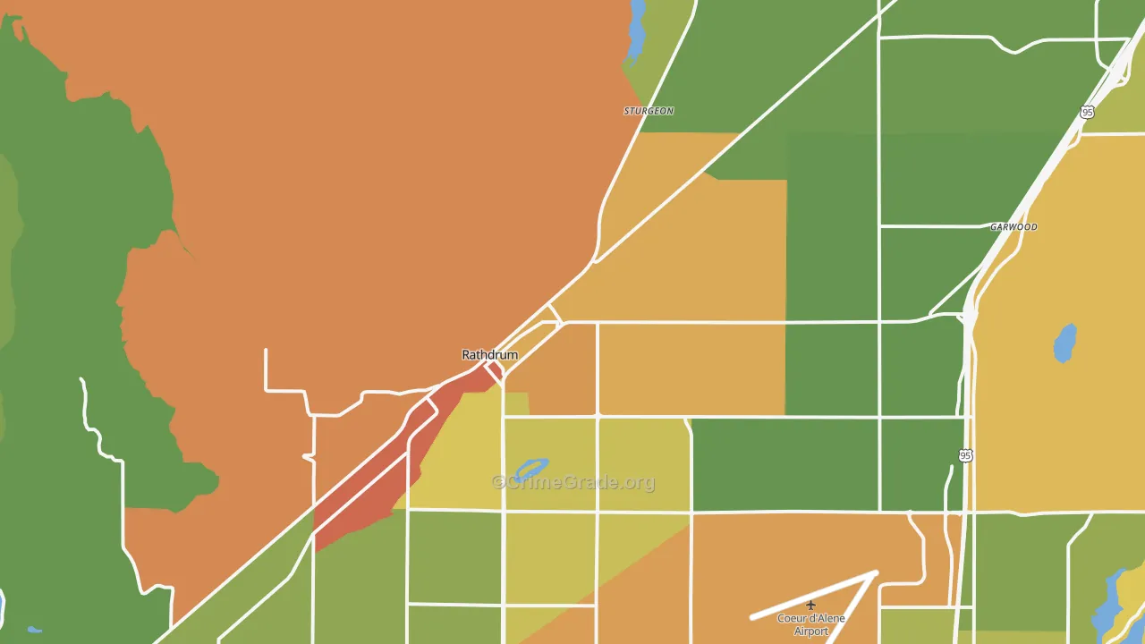 Rathdrum, ID Map of Vandalism Rates