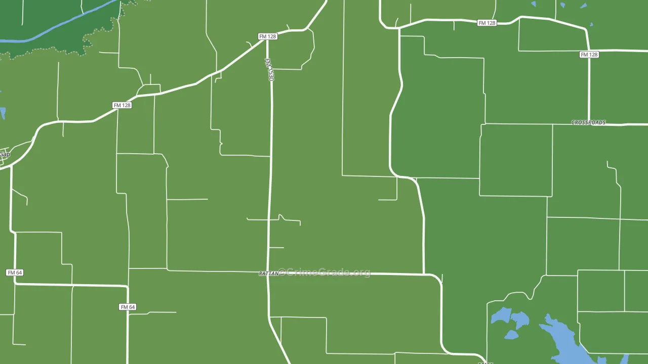 Rattan, TX Map of Vandalism Rates