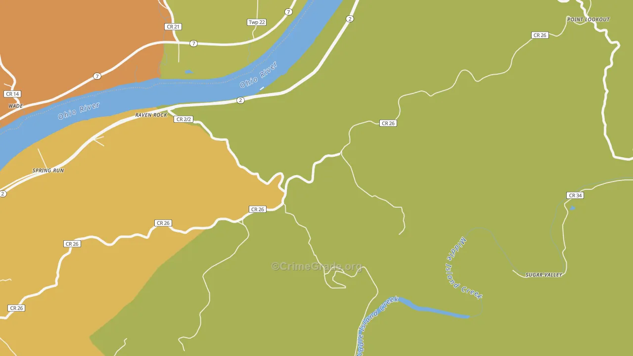Raven Rock, WV Map of Vandalism Rates