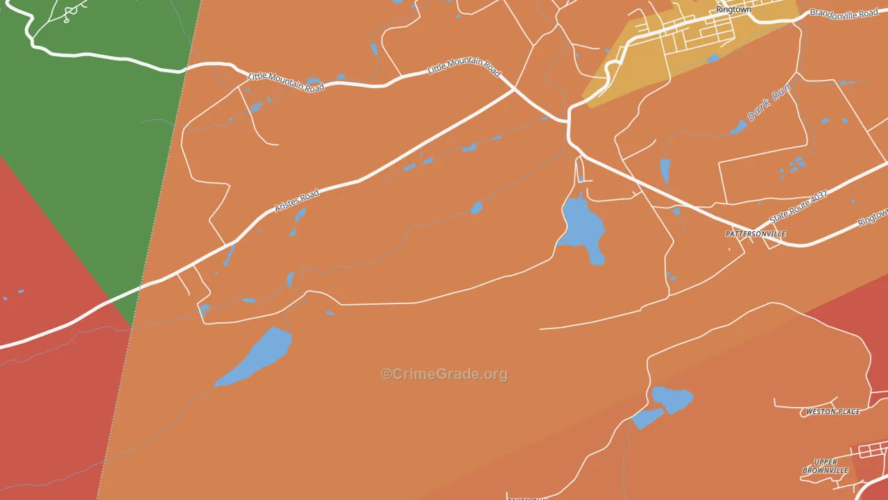 Raven Run, PA Map of Vandalism Rates
