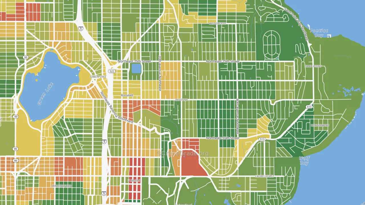 Ravenna, Seattle, WA Map of Vandalism Rates