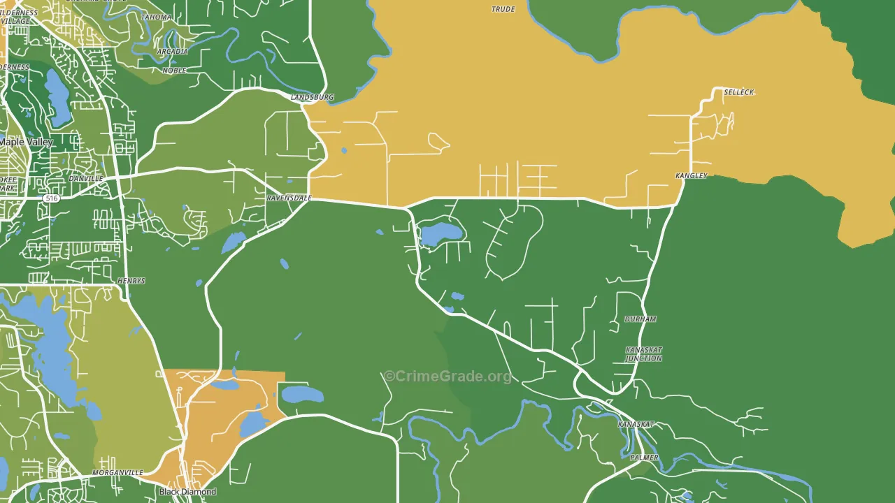 Ravensdale, WA Map of Vandalism Rates