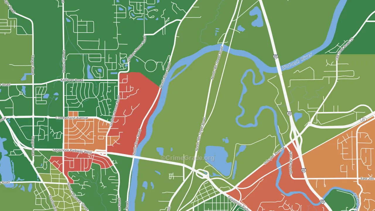 Ravinamy, IN Map of Vandalism Rates