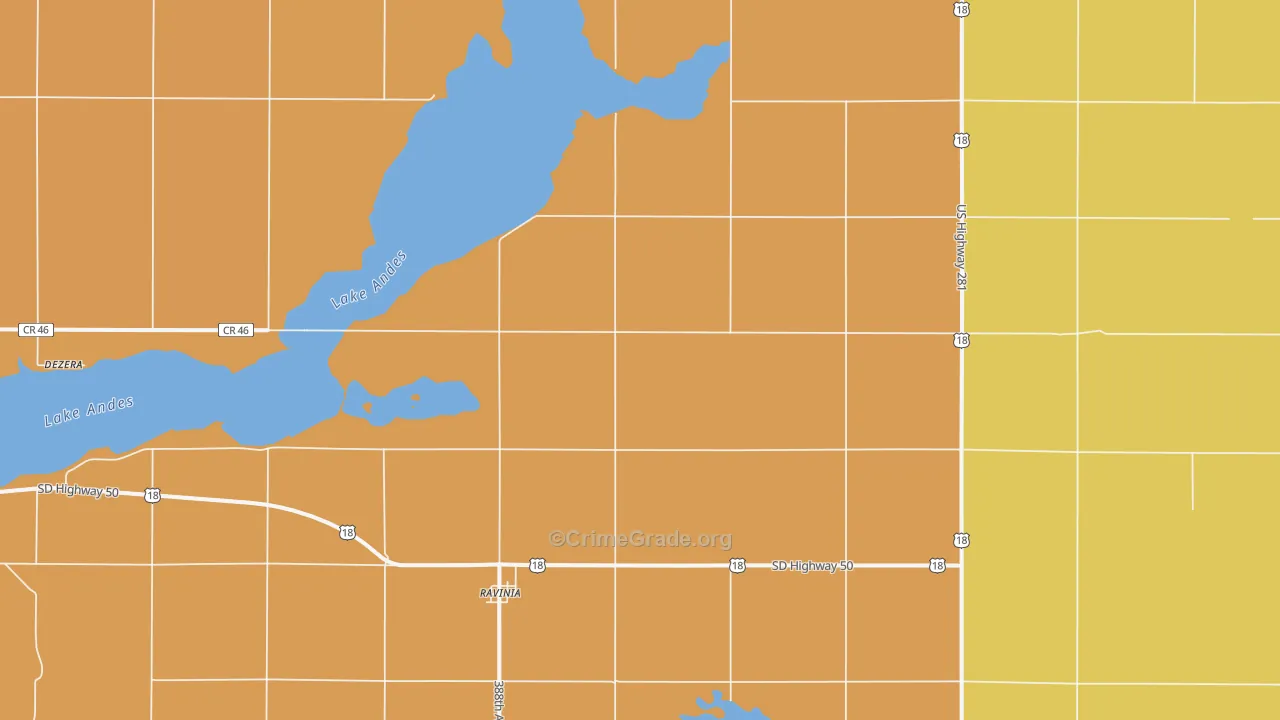 Ravinia, SD Map of Vandalism Rates