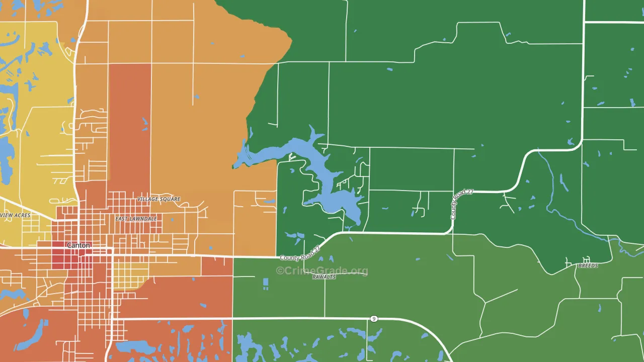 Rawalts, IL Map of Vandalism Rates