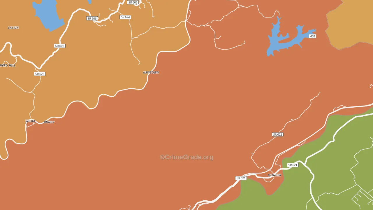 Rawhide, VA Map of Vandalism Rates