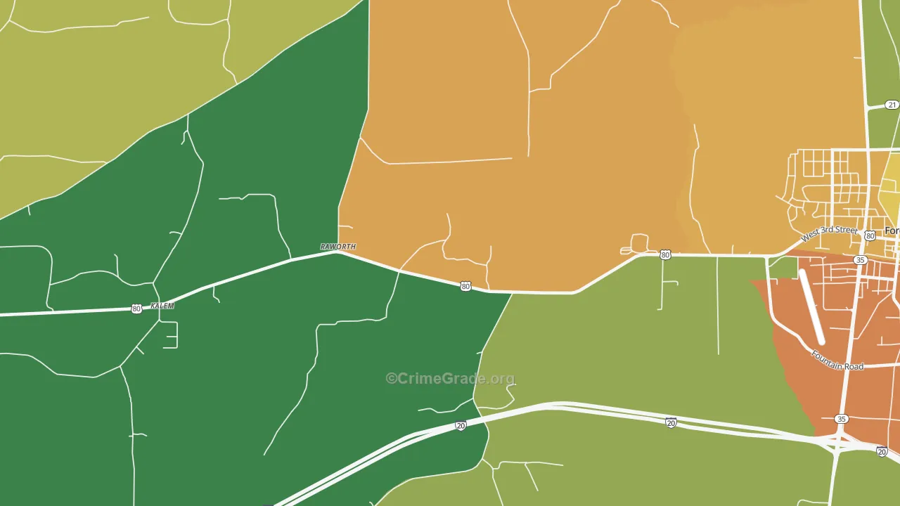 Raworth, MS Map of Vandalism Rates