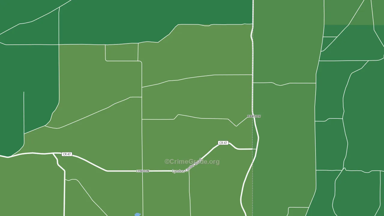 Rawson, NY Map of Vandalism Rates