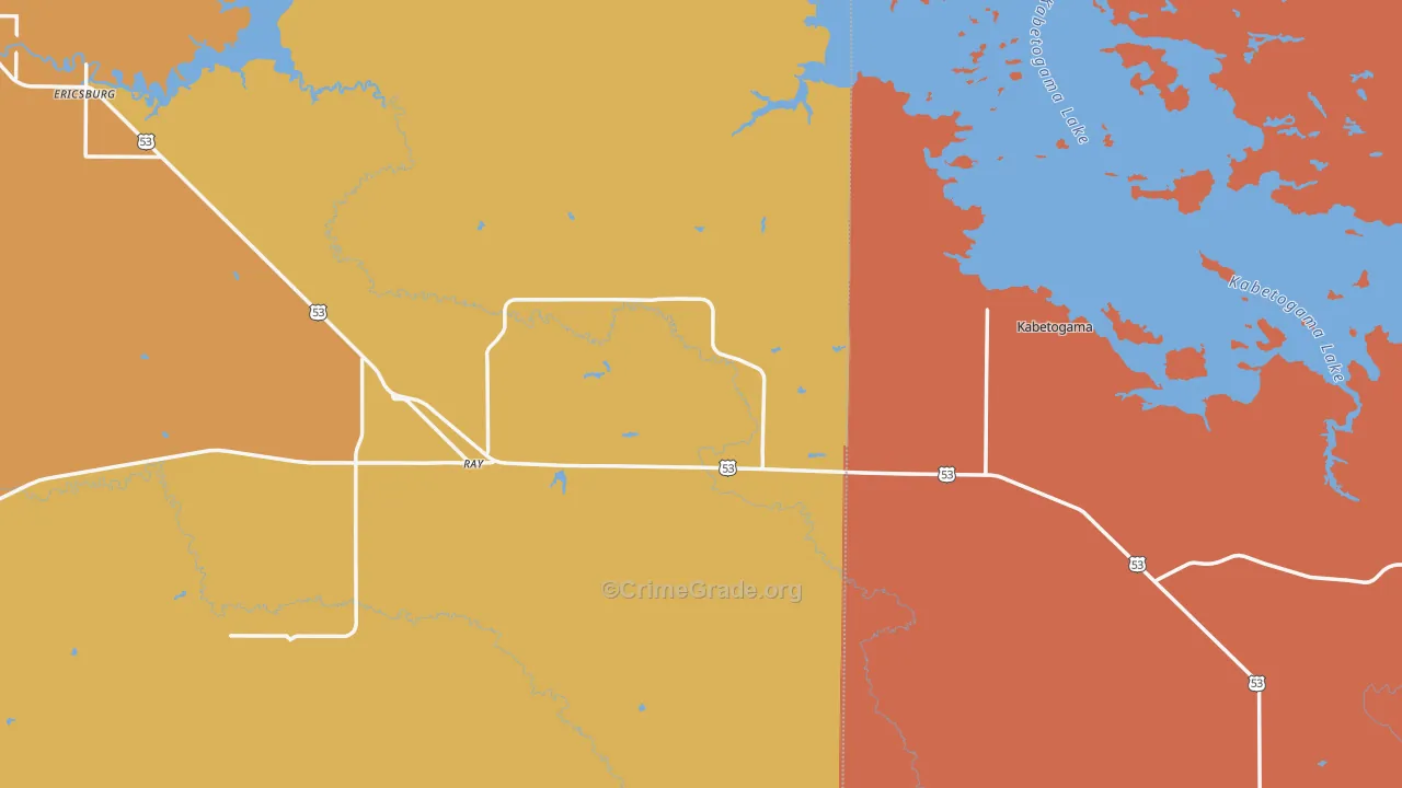 Ray, MN Map of Vandalism Rates
