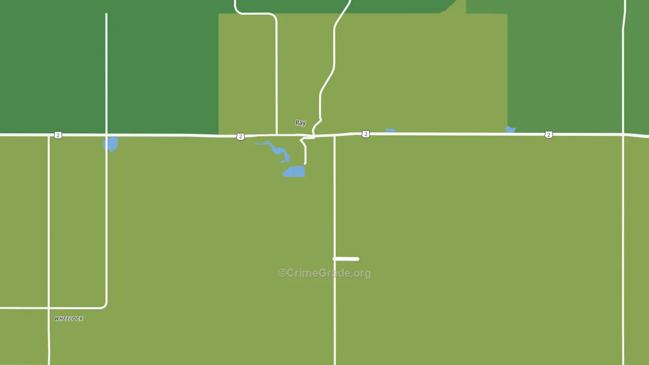 Ray, ND Map of Vandalism Rates