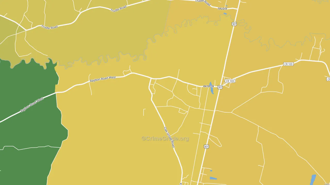Raybon, GA Map of Vandalism Rates
