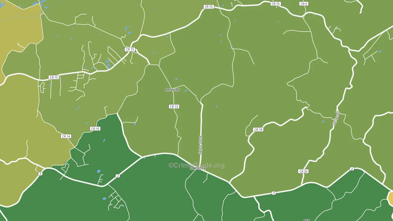 Rayburn, WV Map of Vandalism Rates