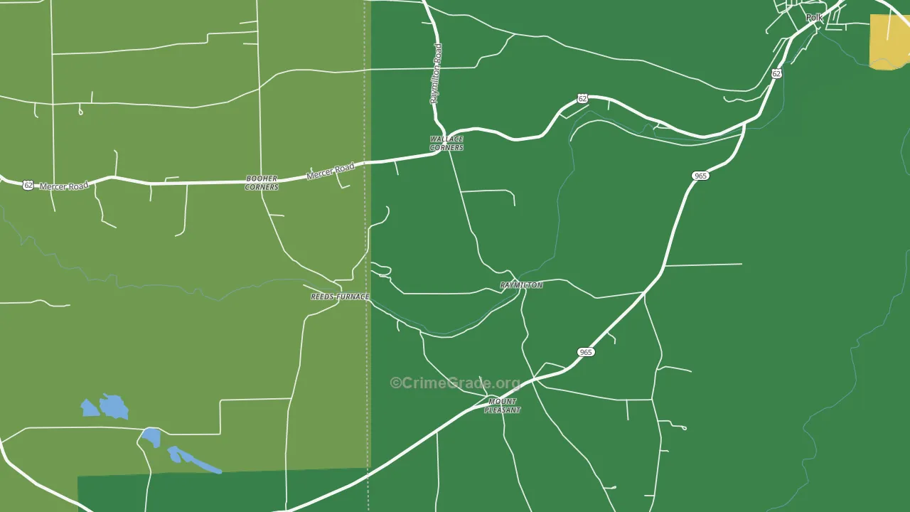 Raymilton, PA Map of Vandalism Rates