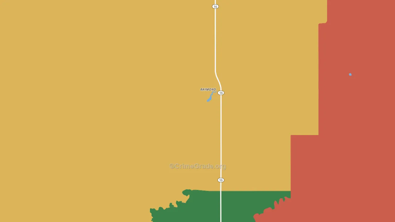 Raymond, MT Map of Vandalism Rates